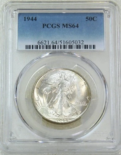1944 Walking Liberty Half Dollar PCGS MS64 Frosty Original New Holder #A286J