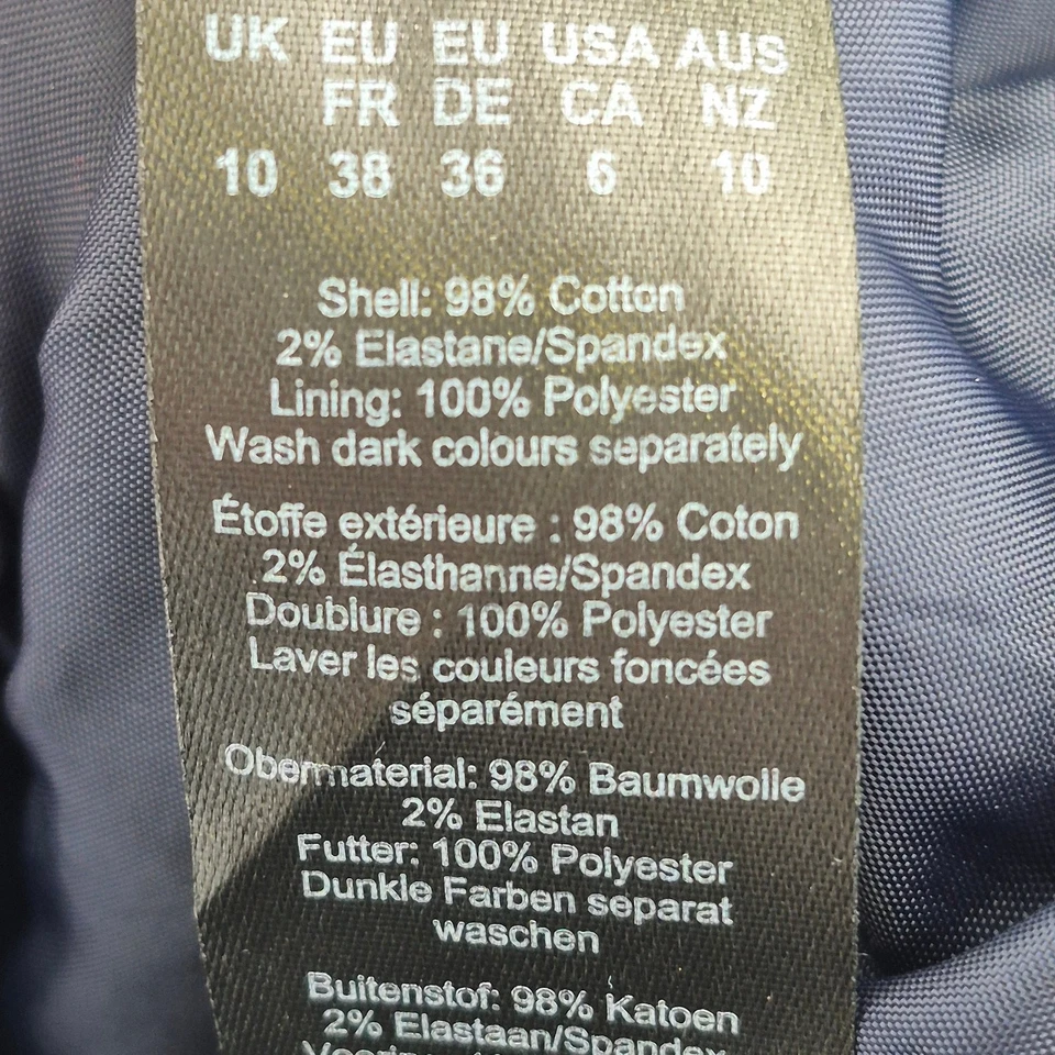 Женское пальто-парка OASIS 10 темно-синее из хлопковой смеси верхняя одежда с капюшоном - Изображение 4 из 4