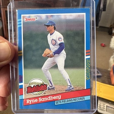 Rare Donruss 91 Ryne Sandberg Misprinted Card Missing The . After INC Highlights