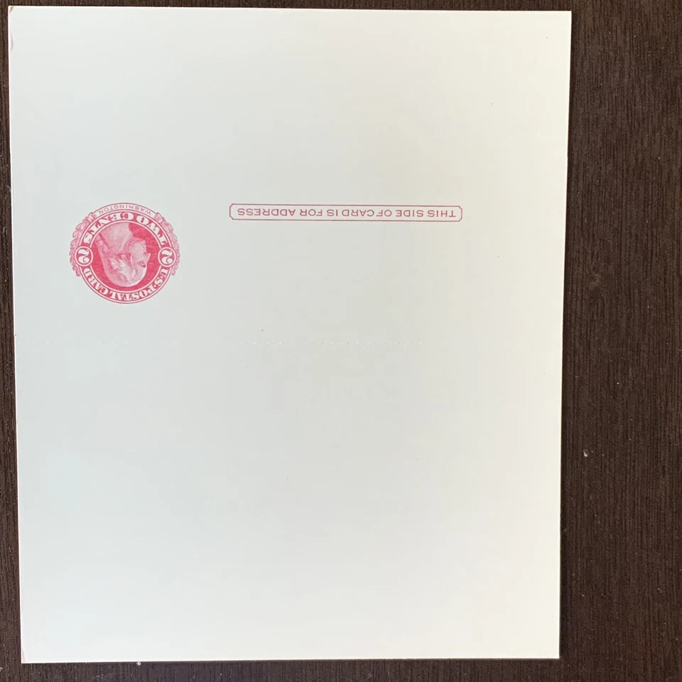 EARLY U.S. POSTAL CARD 2C GEORGE WASHINGTON WITH 2C MARTHA WASHINGTON REPLY CARD - Image 3 of 4