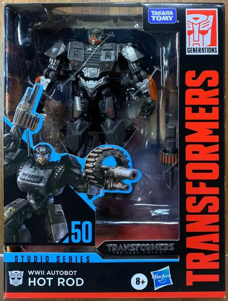 Jouets Transformers Studio Series 50, figurine Autobot Hot Rod WWII du film  Transformers: Le dernier chevalier, classe Deluxe, 11 cm