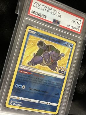 PSA 10 Gem Mint Pokemon GO Radiant Blastoise #018/078 | eBay