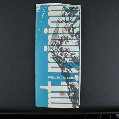 Mount Rainier National Park Pamphlet & Map 1966 Washington