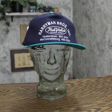 Mens Vintage PA Truevalue Snapback Baseball Hat 1669755eb5ef43 Blue OS