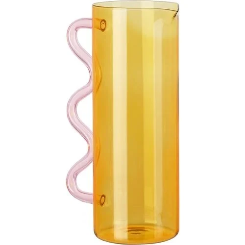 SOPHIE LOU JACOBSEN WAVE PITCHER YELLOW & PINK - Image 3 of 4