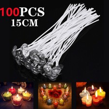 100 Candle Wicks Cotton Zn-Free Core Waxed 6  Candle Making Supplies Low Smoke