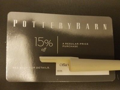Pottery Barn 15 Off A Regular Price Purchase Coupon Expires 7