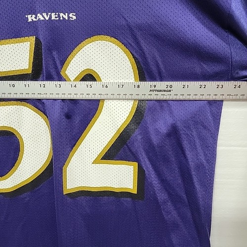 Throwback Purple Ray Lewis #52 Baltimore Ravens On Field Large Reebok Jersey - Picture 7 of 8