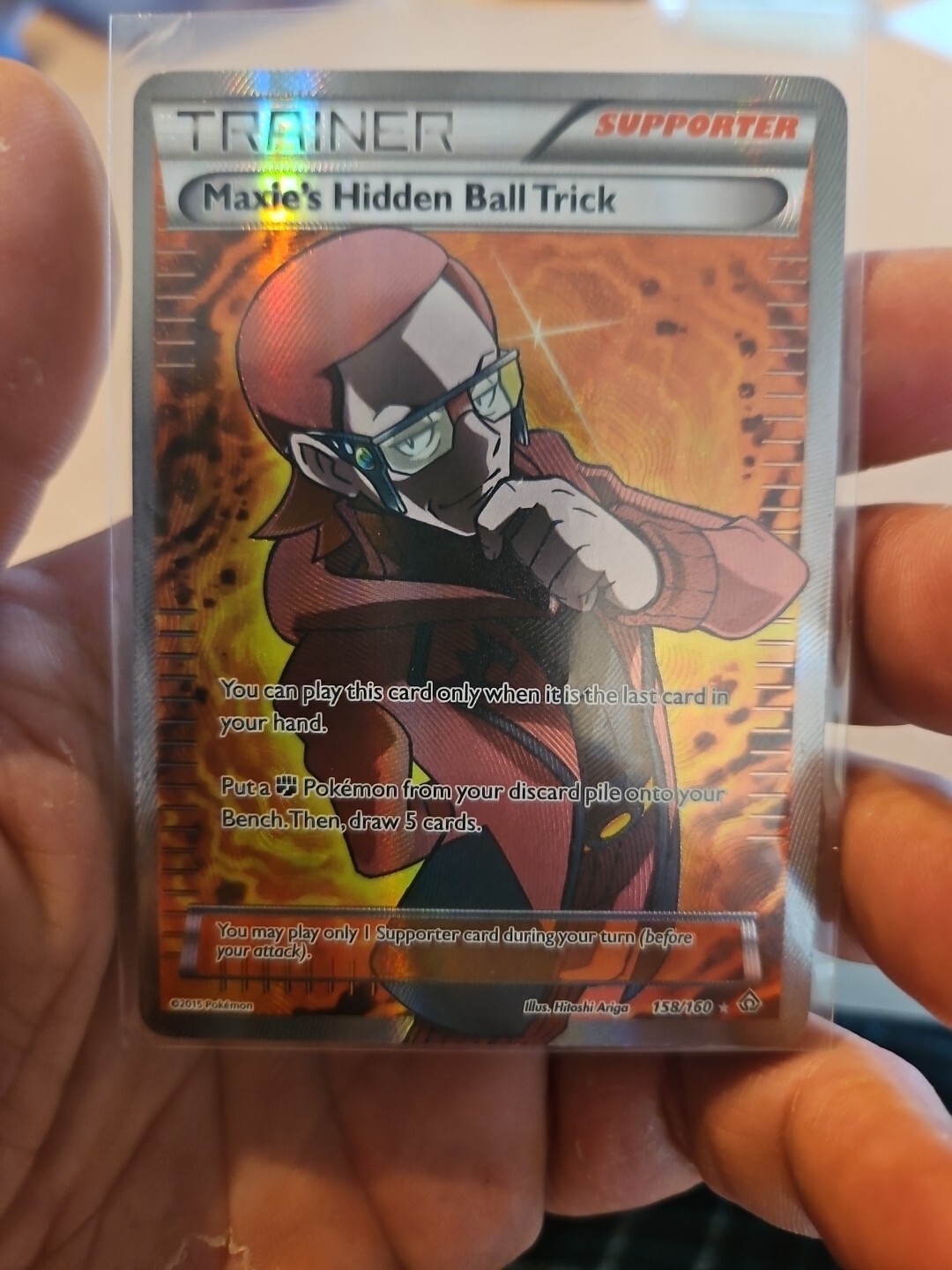 Maxie's Hidden Ball Trick - 158/160 - Pokemon Primal Clash Full Art Rare Card NM