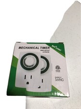 BN-LINK Indoor 24-Hour Mechanical Outlet Timer Daily use, 2 Pack, 2 or 3 Prong