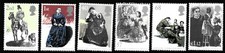 SG2518-2523. 150th ANNIVERSARY OF THE DEATH OF CHARLOTTE BRONTE. UNMOUNTED MINT.
