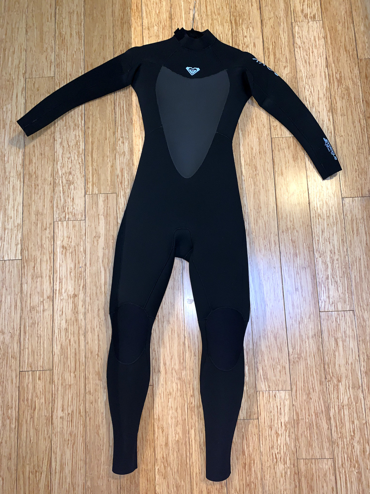 Roxy Womens Prologue 4/3mm Back Zip Wetsuit, Black, Size 4