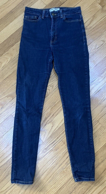 American Apparel High Waisted Straight Leg Jeans Sz 25" Waist XS Y2K
