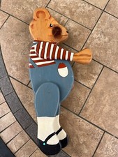Vintage boy TEDDY BEAR Wooden Moveable Joints 10  hand painted