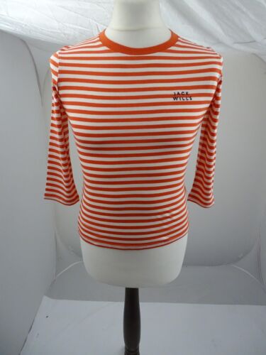 Brand New Jack Wills Alland 3/4 Sleeve Stripe Tee - Womens - Picture 1 of 4