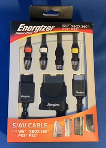 Energizer Power Play Universal S Av Cable For Wii Xbox 360 Ps3 Ps2 Ebay