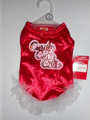 SIMPLYDOG New Simply Dog Red Christmas Dog Sweater Hoodie Candy Cane Cutie Various Sizes