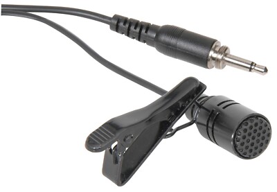 Chord LM-35 Lavalier-Krawattenklammermikrofone mit Nierencharakteristik für drahtlose Systeme, schwarz