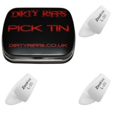 3 x Dunlop Z9003 Thumbpicks Zookies L20 20 Degree Large - In A Handy Pick Tin