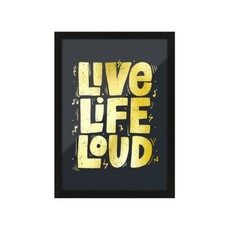 Druk artystyczny Plakat Tłoczenie folii na gorąco Złota dekoracja Dekoracja - Live Live Loud