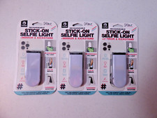 Lot 3 Rechargeable Selfshot Stickon Selfie Light Mirror  Kickstand 3 LED Modes