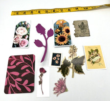 10 Floral Flowers Ephemera Supplies For Junk Journal Scrapbooking Card Toppers