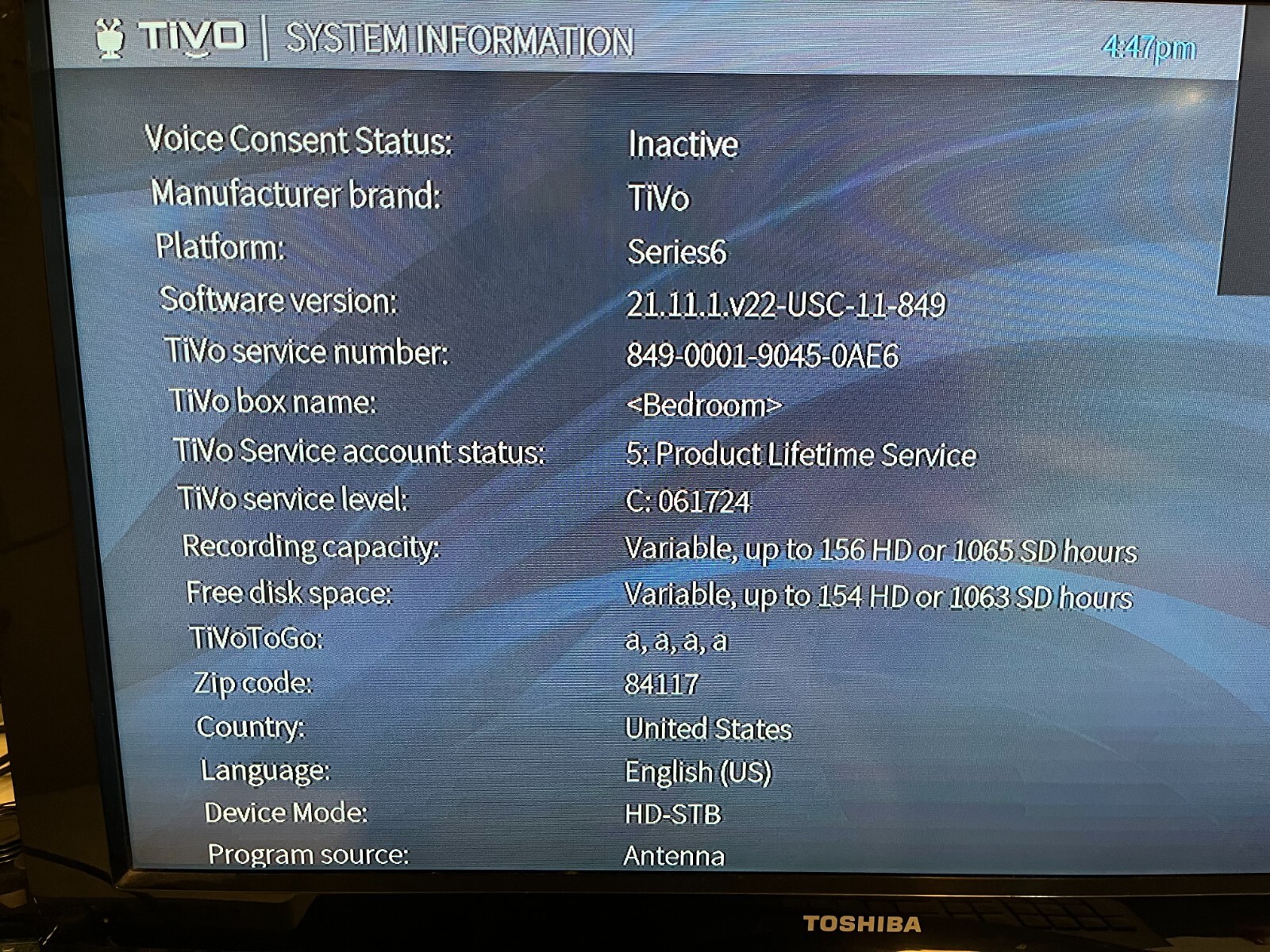 TiVo Bolt OTA 1TB Device LIFETIME TiVo Service Plan Model TCD849500