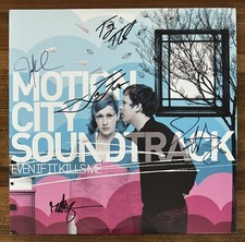 SIGNED AUTOGRAPH Motion City Soundtrack Even If Kills Me Vinyl BAS Beckett COA