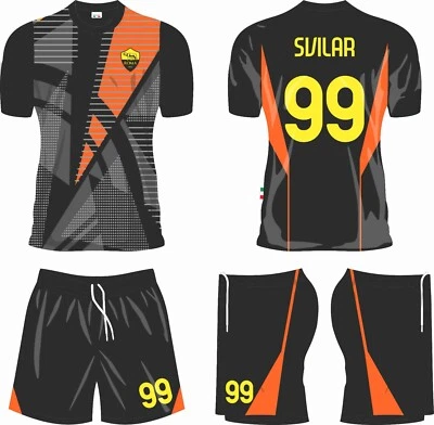 Completo Portiere Roma Calcio Nome e Numero a Richiesta Personalizzati Gratis