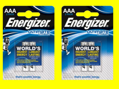 4 Energizer Ultimate Lithium Typ AAA Batterie 1,5 V Micro L92 LR03 FR03 LF24