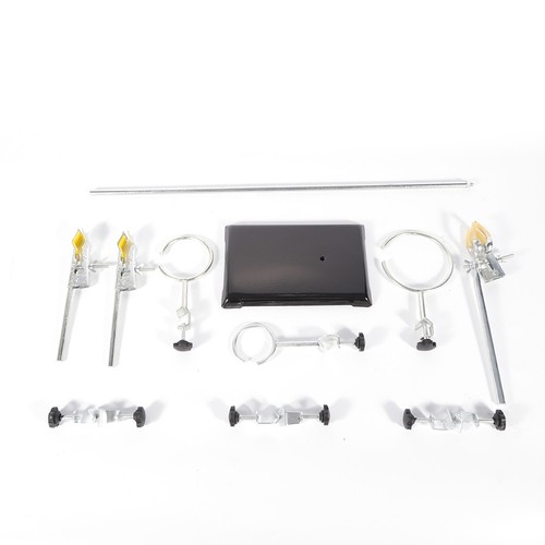 Chemistry Lab Support Iron Stand Holder Flask Condenser Clamp Retort Ring + Clip - Afbeelding 4 van 11