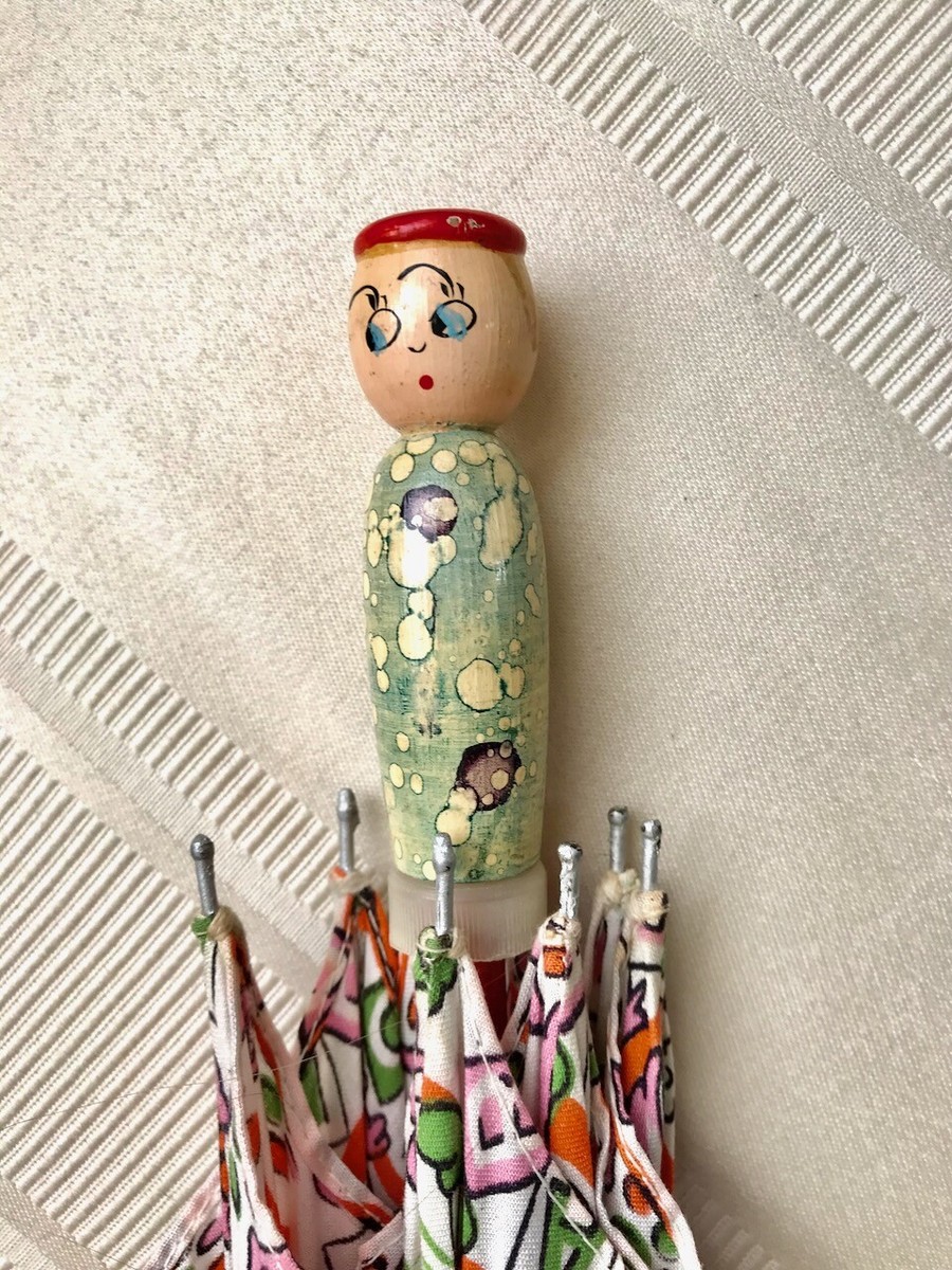 VINTAGE CHILDS PARASOL UMBRELLA JAPAN Cute Doll Handle | eBay