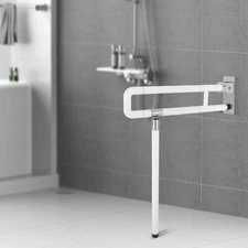L-Shape Handicap Grab Bar Rail Toilet Handrails Bathroom Stainless Steel
