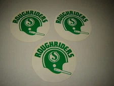 Saskatchewan Roughriders CFL 3 vintage stickers from around 1979-1980