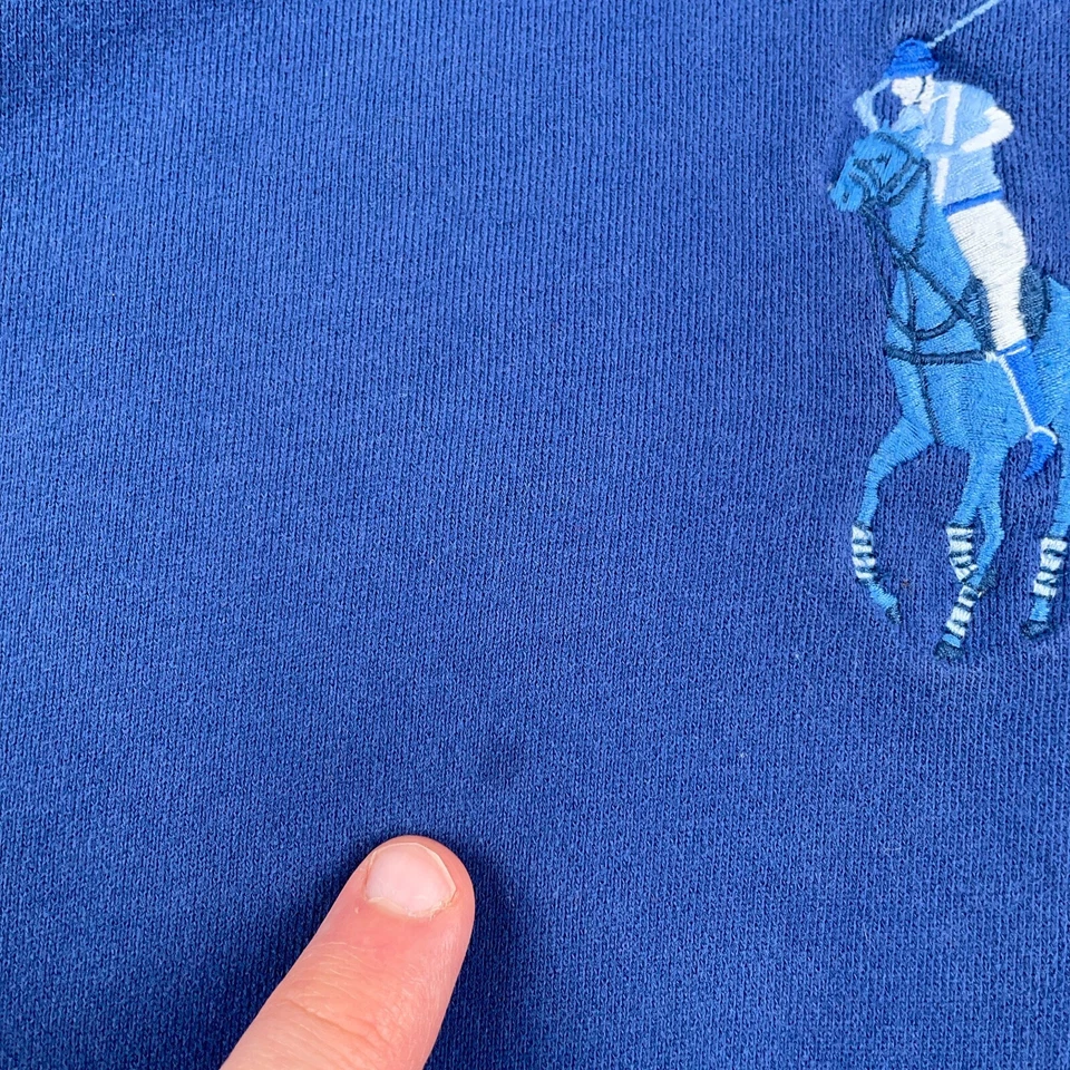 Polo Ralph Lauren Hoodie Womens XL Blue Big Pony Fleece Pullover Sweatshirt - Image 4 of 4