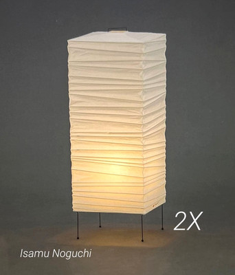 Isamu Noguchi AKARI 2X Table Lamp Authentic Japanese Washi Paper Set 100V Japan