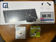 QR-70 USB Wired Optical Mouse and Keyboard, USB Wifi Adapter Open Box Not Used