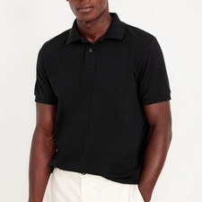 Old Navy Go-Dry Black Polo Shirt Men's XL   Short Sleeve Performance Stretch