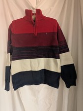 Kids Tommy Hilfiger Timeless Quarter Zip Sweater size L 16-18 100 Cotton