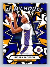 2025 Panini WNBA Donruss Rickea Jackson My House Press Proof Blue 13