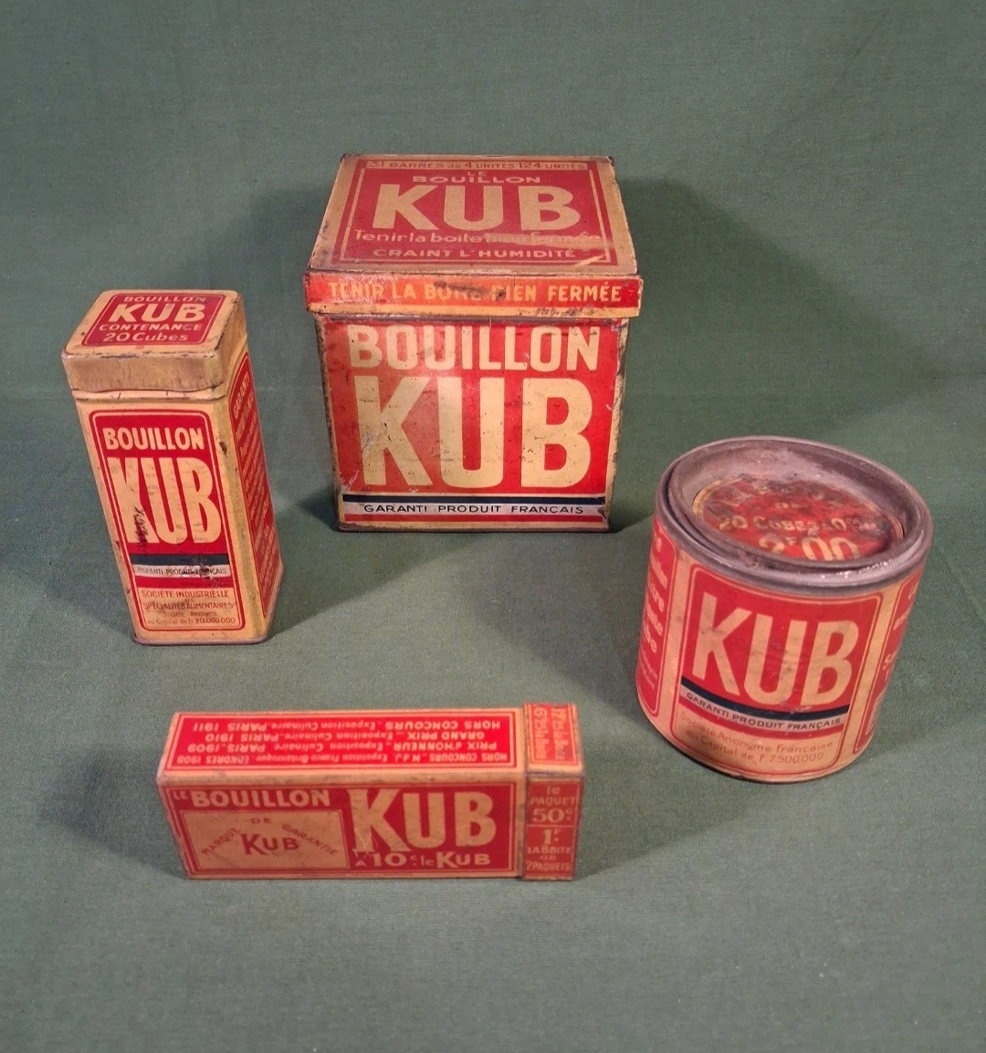 Ancienne rare boite tôle pub GROS GOURMAND modèle 500 Gr Saint-Etienne Géry - Collection