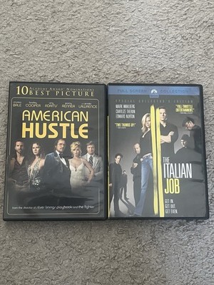 American Hustle + The Italian Job DVD Movie Lot Crime Thriller