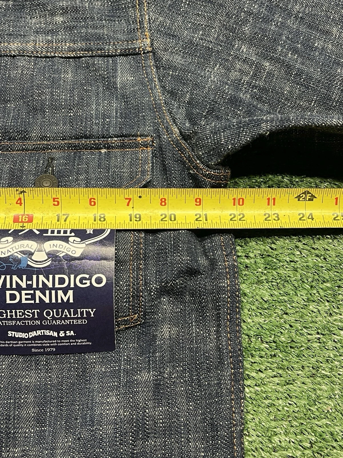 Studio D’Artisan Size 38 Twin Indigo Sou-Ai Denim Hand Dyed Type 2 Jacket D4603 image 14