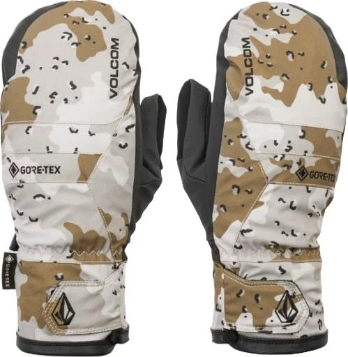 Volcom Stay Dry Gore-Tex Men's Winter Mittens, Camouflage, Small