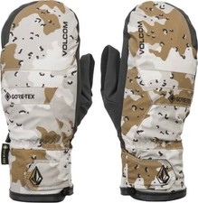 Volcom Stay Dry Gore-Tex Men's Winter Mittens, Camouflage, Small