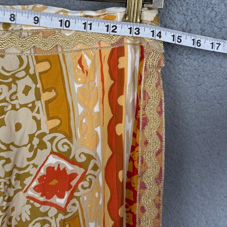 Maxi Falda Suave Surroundings Rayón Envoltura Completa Corbata Cintura Bohemia Marroquí Talla L  Foto 4 de 4