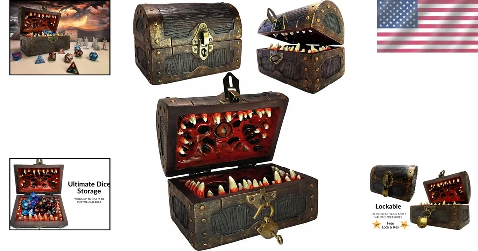 Mimic Dice Chest Storage Box | D&D Players Holder - Image 2 of 4