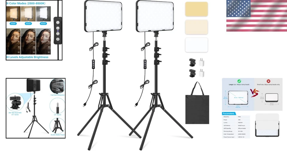 Professional 2 Pack LED Lights for Live Streaming - Image 2 of 4