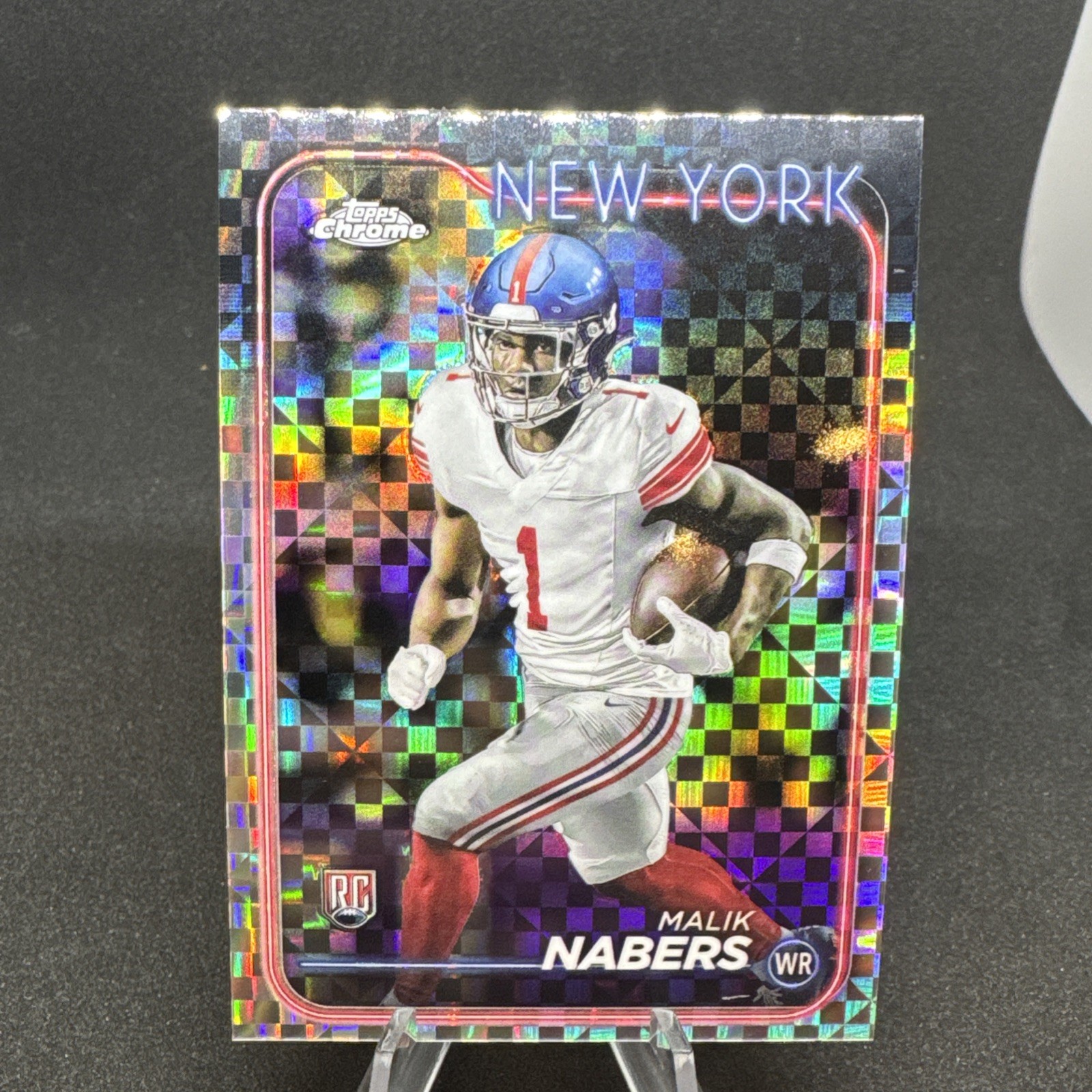 2024 Topps Chrome - Malik Nabers X-Fractor (RC) #205 New York Giants