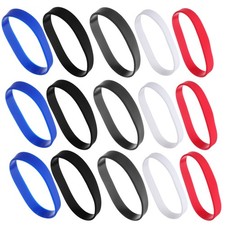 50 Pcs Blank Silicone Bracelet Bracelets Bulk for Kids Event Wrist Bands